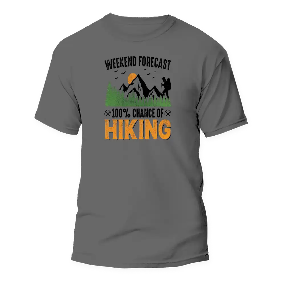 Weekend Forecast 100% Hiking Man T-Shirt